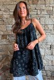 Ole Bubble Cotton Bandana Tunic Vest Black
